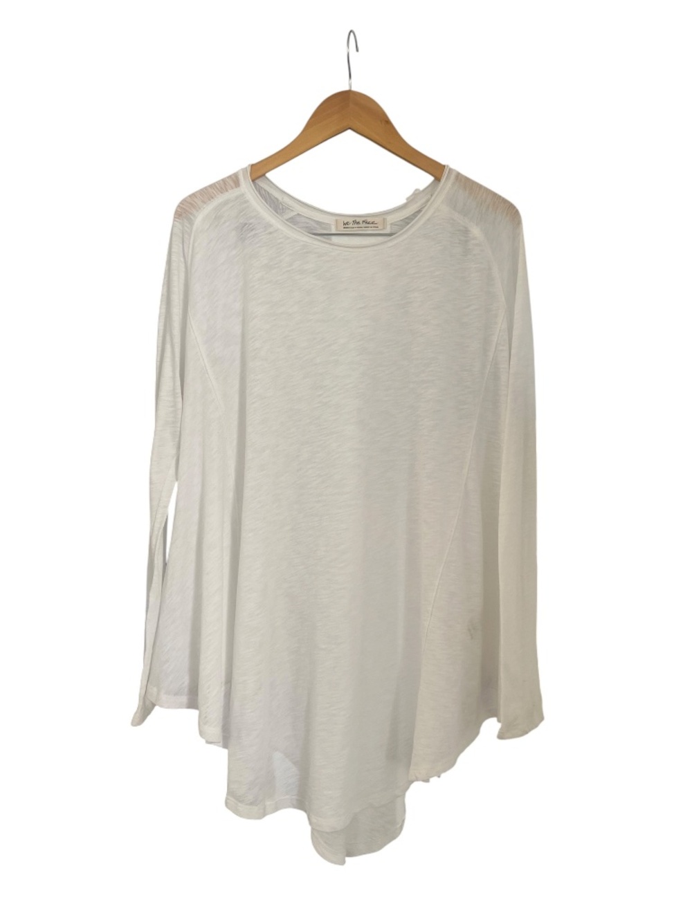 Free People Tunic Women’s Oversized Aria White Trapeze Long Sleeve (M)